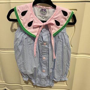 6M Purple Pearl Smocks Watermelon Bubble